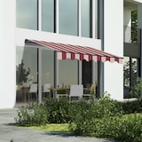 thumbnail of Wasabi - Toldo Exterior Enrollable 3x2,5 Rayas Granate Poliéster – Estructura Aluminio Antracita Inclinación Regulable