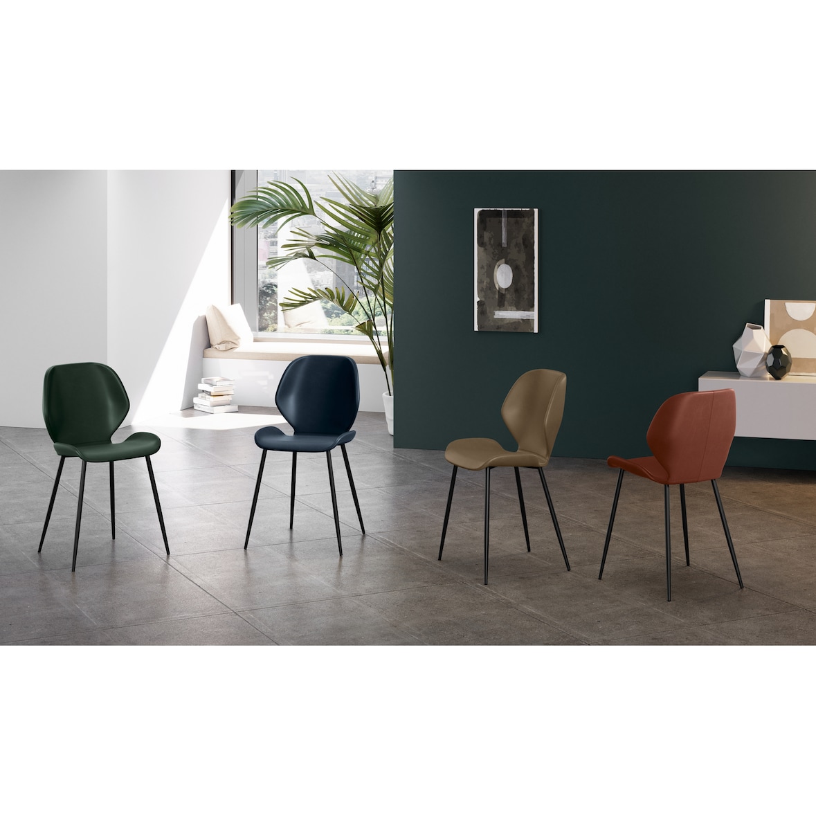 Diana - Sedia rossa soft touch 4 pz