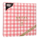 thumbnail of PAPSTAR 250 Servietten "ROYAL Collection" 1/8-Falz 40 cm x 40 cm rot "Vichy Karo" (37380, 5x50 Stück)