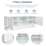 thumbnail of TV-Schrank 160x38x60 cm Weiß Spanplatte 2 Türen 3 verstellbare Böden geräuschlose Scharniere Kabelmanagement Stauraum für 70-Zoll-TV