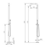 thumbnail of Sined Sassari Doccia Per Esterni In Acciaio 316l Con Miscelatore e Doccino Inox Satinato