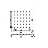 thumbnail of Aloni Regendusche Kopfbrause Quadrat grau gebürstet 30 x 30 cm