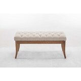 thumbnail of Sitzbank CANNES - Stoff Creme 100x38x46 cm Hellbraun | Sitzbank Flur Sitzhocker Esszimmerbank Polsterbank Schlafzimmerbank