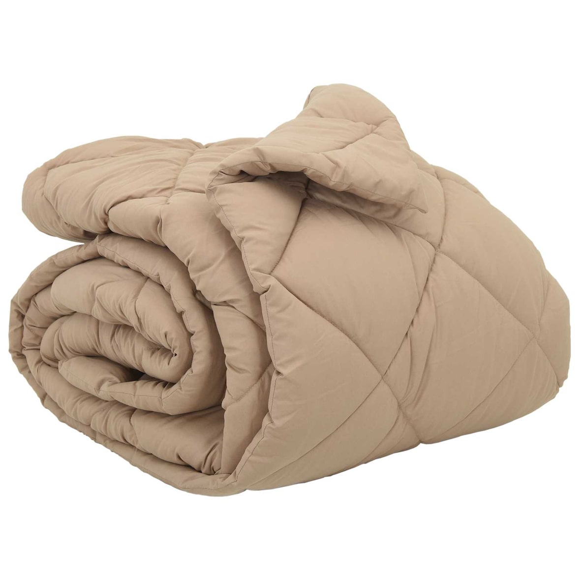 vidaXL Winterbettdecke Taupe 220 x 240 cm Mikrofaser