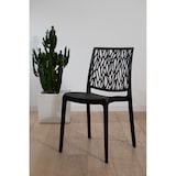 thumbnail of Set 6 Chaises en polypropylène avec fibre de verre empilables pour extérieur et jardin, bar et restaurant, cuisine design moderne - LISA - Noir