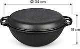 thumbnail of Schmortopf aus Gusseisen – 8 Liter – Kochen im Freien – Grillpfanne aus Gusseisen – Geschenk – Kochgeschirrset – PFAS-frei – Schwarz