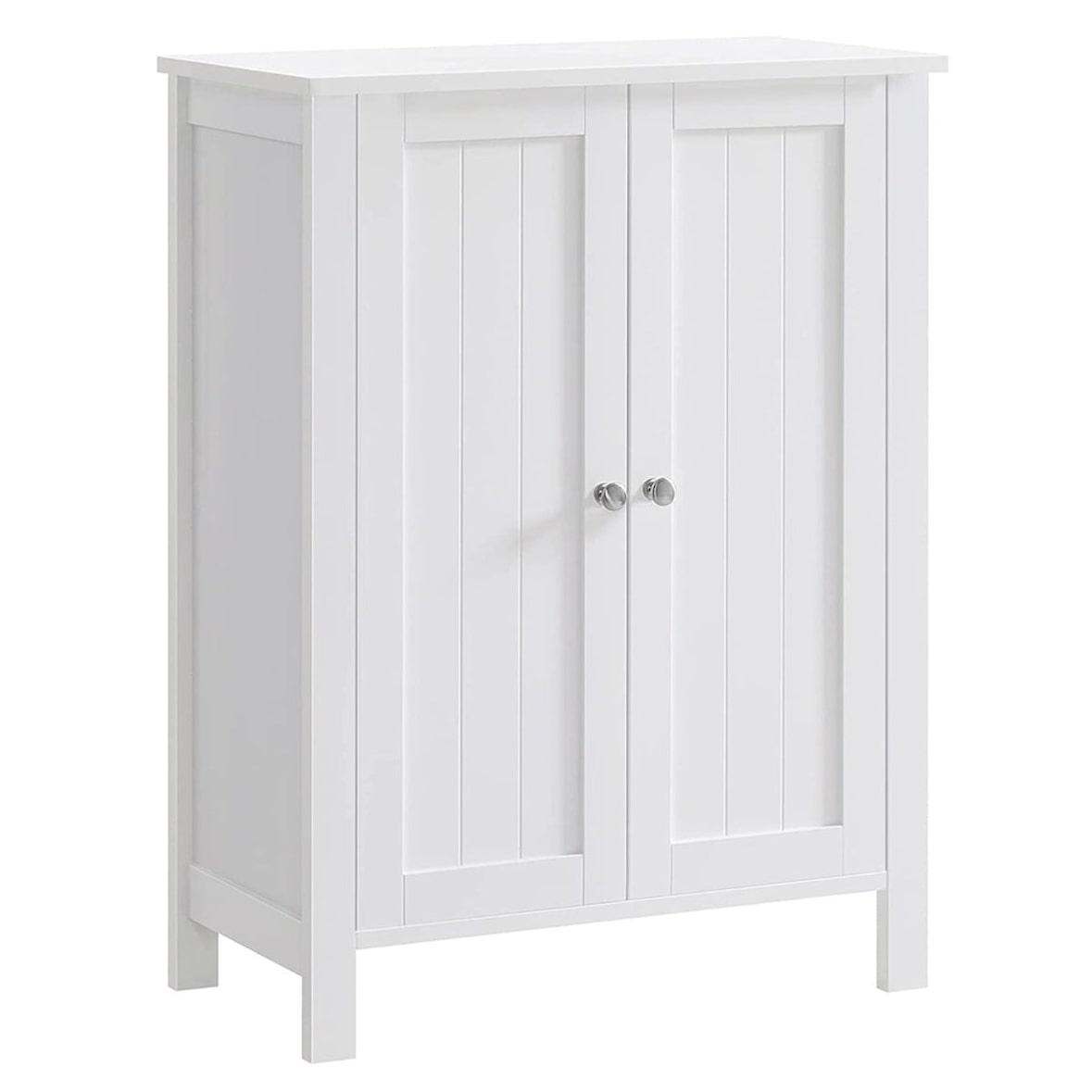 Helloshop26 - Meuble de salle de bain 60 x 30 x 80 cm meuble de rangement 2 portes battantes 3 casiers séparateurs amovibles blanc 12_0006476