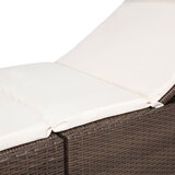 thumbnail of vidaXL Ligbed met kussen poly rattan bruin