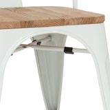 thumbnail of Stuhl VANTAGGIO COMFORT W metallic weiß / Sitz Echtholz hell hjh OFFICE