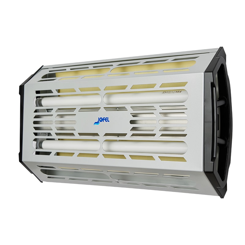 Jofel – Exterminador de insectos mediante láminas adhesivas, de 2 tubos de luz LED UV, para atraer insectos, potencia: 2x15 W (2 tubos)