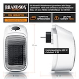 thumbnail of Brandson Steckdosen Heizlüfter 400W, Mini Keramik Heizung, Digitalanzeige, energiesparend, Thermostat, Überhitzungsschutz, Automatische Abschaltung