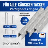 thumbnail of MONZANA® Druckluft - Tackerklammern 5000 Stück 12mm
