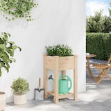 thumbnail of vidaXL Gartenblumentopf Beige 45 x 45 x 76.5 cm Massives Fichtenholz