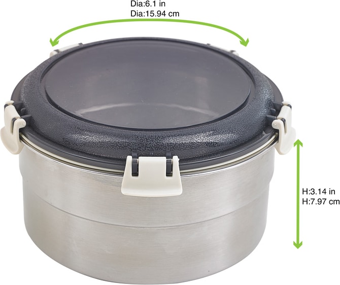 Firstpack IBOBOX900 Lunch-box NoxBox tondo in acciaio inox con ...