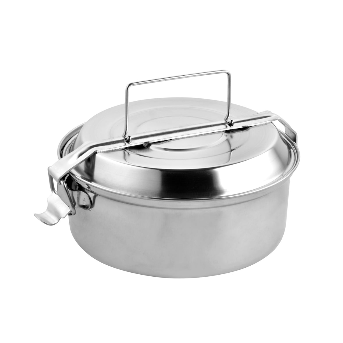 Fiambrera Metalica De Acero Inoxidable Con 2 Platos: 16 cm. Lunch Box, Fiambrera Metalica, Porta Alimentos Metalico,