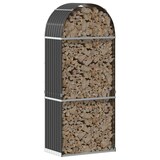 thumbnail of vidaXL Haardhoutopslag 80x45x190 cm gegalvaniseerd staal antraciet