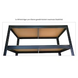 thumbnail of PROREGAL Kommissionierwagen BÜFFEL Fahrbares Kommissionierregal 190x90x50cm 5 Ebenen Fachlast 50kg 4 Lenkrollen, davon 2 mit Feststellbremse