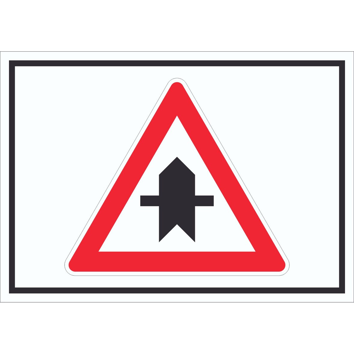 Vorfahrt nächste Kreuzung/Einmündung Symbol Schild A6 Rückseite selbstklebend