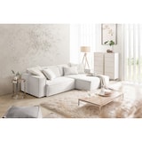 thumbnail of KAWOLA Sofa SAMU Ecksofa Feincord weiß Recamiere rechts