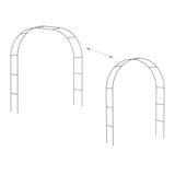 thumbnail of Relaxdays Rosenbogen, Metall, Torbogen Garten, H: 250 cm, 2 Breiten: 235 oder 180 cm, Rankhilfe Kletterpflanzen, schwarz