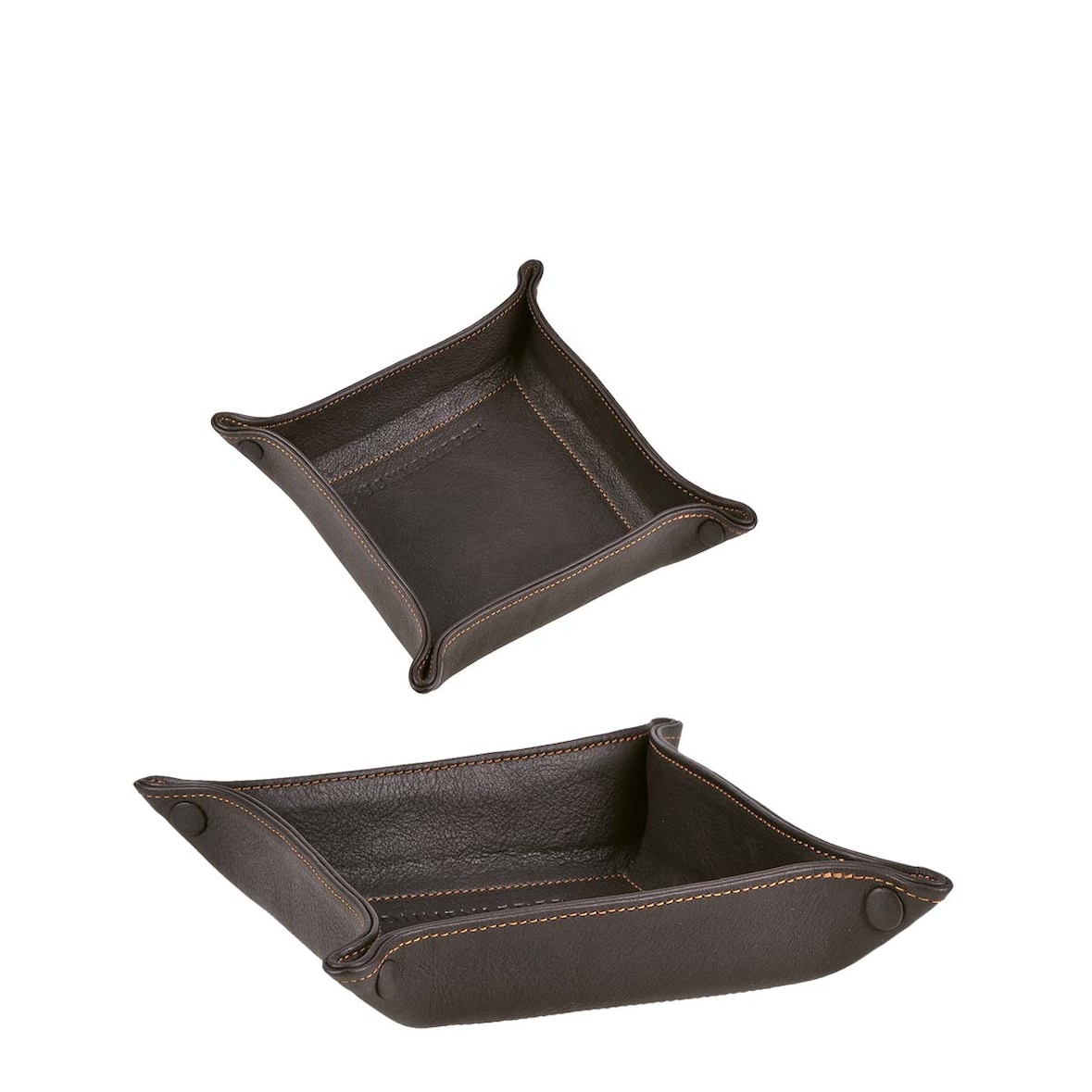 Sonnenleder Ablageschale Leder 20x20cm Taschenleerer Schale Lederschale Stiftschale mocca braun Vide Poche