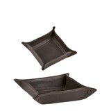 thumbnail of Sonnenleder Ablageschale Leder 20x20cm Taschenleerer Schale Lederschale Stiftschale mocca braun Vide Poche