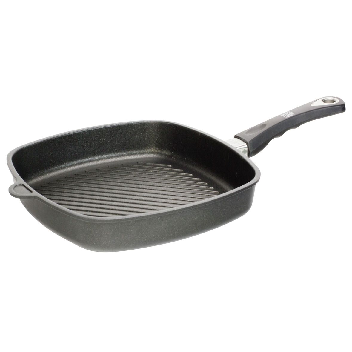 AMT Gastroguss Grillpfanne, Aluguss, 28 x 28 cm, Höhe: 5 cm, ofenfest