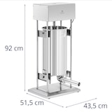 thumbnail of Royal Catering - Royal Catering Poussoir à saucisse 25 l électrique avec 4 tubes de remplissage - Machine à saucisse Poussoir à saucisse