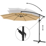 thumbnail of UAC Ampelschirm Sonnenschirm  Ø 300 cm, mit Kurbel, UV-Schutz bis UPF 50+, robuste(s) Schirmrippen Fußkreuz, Kurbelschirm, Taupe