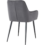 thumbnail of Lote de 2 sillas de comedor de terciopelo Ferndale Gris oscuro