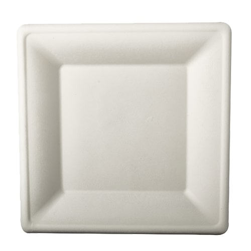 PAPSTAR, Borden van suikerriet hoekig 26 cm x 26 cm