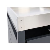 thumbnail of 3er-Mülltonnenverkleidung HWC-H40b, Mülltonnenbox, Pflanzkasten Edelstahl-Metall-Kombi 63kg 110x175x62cm erweiterbar