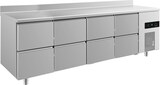 thumbnail of Gastro Kühltisch 8 Schubladen Umluftkühlung Aufkantung, 2330x700x850mm -2/+8°C 632l