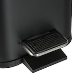 thumbnail of Relaxdays Mülleimer Bad, 5 Liter, entnehmbarer Inneneimer, Kosmetikeimer, Metall, Badmülleimer mit Bambusdeckel, schwarz