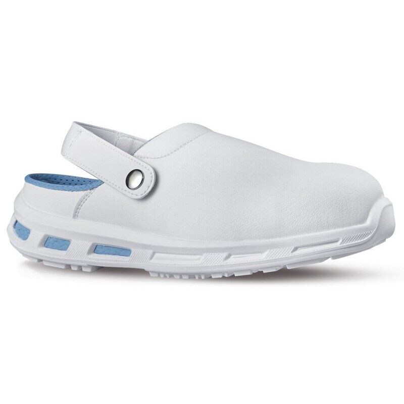 U-Power - Sabots de sécurité sans métal antidérapants MOON - Environnements aseptisés - SB E A FO SRC #ffffff Taille 46