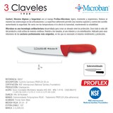 thumbnail of 3 Claveles Proflex - Cuchillo Profesional Carnicero Fino 20 cm Microban. Rojo