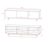 thumbnail of HERDASA, Mueble TV, colección PRINTED, en melamina con 3 puertas. Blanco