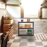 thumbnail of Relaxdays Schwerlastregal, HxBxT: 180x100x60 cm, 1250 kg Traglast, 5 Böden, zum Stecken, Keller, Garage, Stahl, schwarz