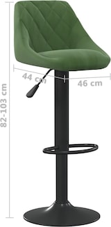 thumbnail of vidaXL Barhocker Dunkelgrün Samt