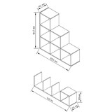 thumbnail of VCM Standregal Napoli Weiß H. 139 x B. 143 x T. 29 cm