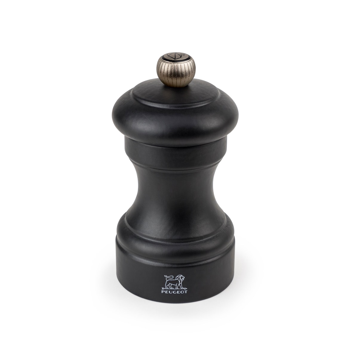 PEUGEOT Pfeffermühle BISTRO 10cm Schwarz Matt Buchenholz Stahlmahlwerk Klein