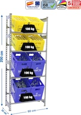 thumbnail of SimonRack Estante para caixas de bebidas, 8 caixas, 2000x800x300 mm, estante para bebidas, Cinza - Simonbottle