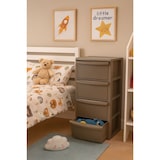 thumbnail of Taupegrijze ladekast met 4 laden - Slaapkamer, kantoor, wasruimte, opbergmeubel 39 x 38,5 x H 80,5 cm Art Plast