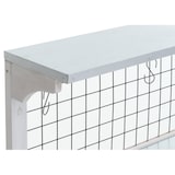 thumbnail of Mesa de plantación HWC-N55, mesa de jardinería, mesa para flores, estante para plantas, madera galvanizada certificada FSC®, 117x102x56cm ~ blanco