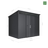 thumbnail of Hoggar - Caseta Metálica de Jardín 4,5m2 Formentera M - Paneles Robustos 0,40mm - Tragaluz de Policarbonato - Cierre con Llave - Cobertizo Metal