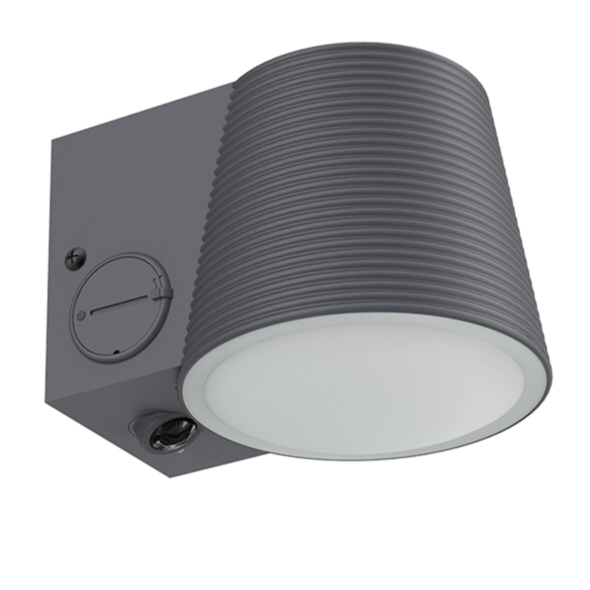 Lumisky Applique murale solaire SOLINE gris sensor H11cm Acier Gris