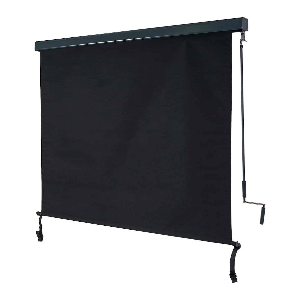 Tenda da sole verticale HWC-F42, tenda da sole verticale, schermo privacy per esterni, tessuto protezione UV 50 ~ 250x180cm, nero