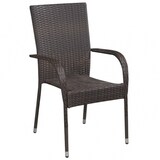 thumbnail of vidaXL 7-tlg. Garten-Essgruppe Poly Rattan Braun