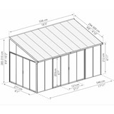thumbnail of PALRAM veranda fermée 3x5,46m gris anthracite 703990