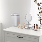 thumbnail of Relaxdays Kosmetikeimer Wandmontage, 3 Liter, Badabfalleimer eckig, mit Absenkautomatik, HBT: 24,5 x 16 x 23 cm, silber